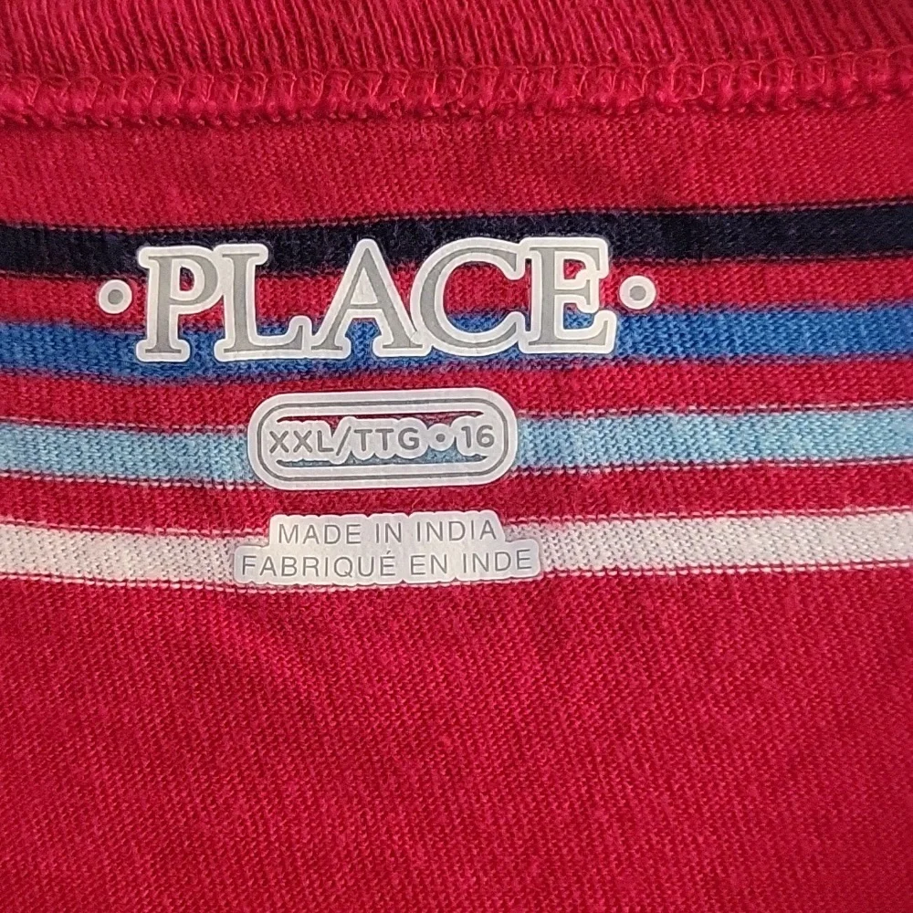 Childrens place red striped tee shirt XXL
